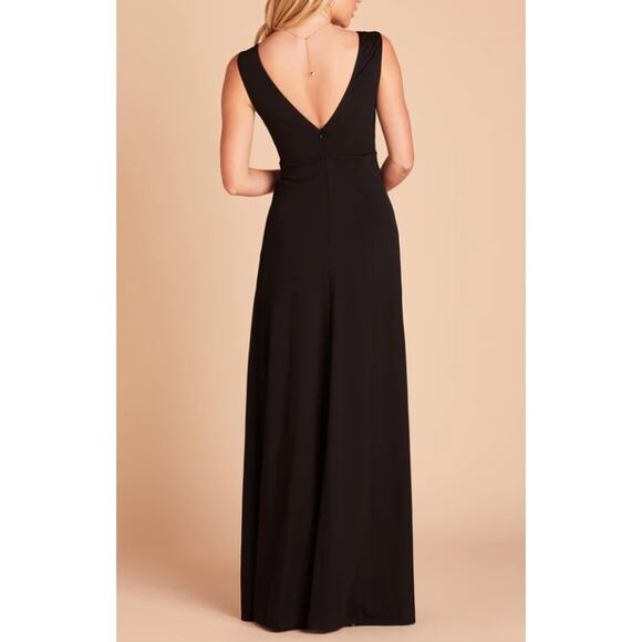 BIRDY GREY SZ 2X Black V-Neck Front-slit Sleeveless Shamin Maxi Dress NWT B117 - Picture 2 of 12